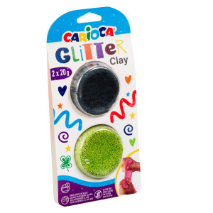 EXPO 8 BLISTER DA 2 X 20GR MODEL LIGHT GLITTER COLORI ASSORTITI CARIOCA COD. 52016