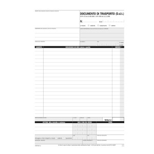 BLOCCO DDT 33/33/33COPIE AUTOR. 29,7X21,5CM DU1687CD330 COD. DU1687CD330