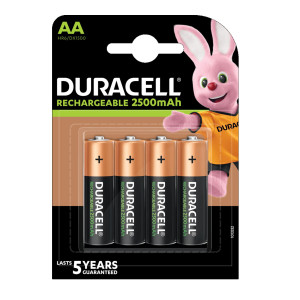 BLISTER 4 PILE RICARICABILI B4 - STILO 2500MAH DURACELL DURALOCK PRECARICATA COD. DU75