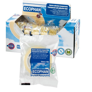 NASTRO ADESIVO ECOPHAN 19MMX10MT IN CARAMELLA EUROCEL COD. 001416197 CONFEZIONE DA 24