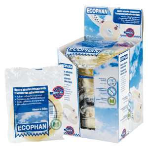 NASTRO ADESIVO ECOPHAN 19MMX66MT IN CARAMELLA EUROCEL COD. 001417210 CONFEZIONE DA 8