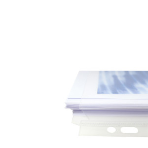 10 BUSTE FORATE C/SOFFIETTO E PATELLA PPL LISCIO A4 5503E EXACOMPTA COD. 5503E CONFEZIONE DA 5