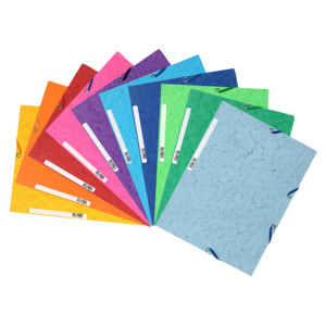 CARTELLA 3 LEMBI C/ELASTICO 24X32CM COLORI ASS. 400G 55510E EXACOMPTA COD. 55510E