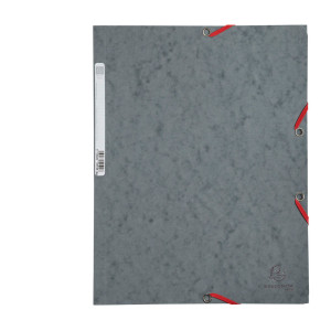 CARTELLA CON ELASTICO 24X32CM GRIGIO CARTONCINO LUSTRE' 425GR COD. 55511E CONFEZIONE DA 25