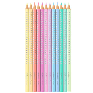ASTUCCIO IN METALLO 12 MATITE COLORATE SPARKLE PASTEL ASSORTITE FABER CASTELL COD. 201910