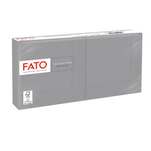 100 TOVAGLIOLI CARTA 25X25CM 2 VELI GRIGIO FATO COD. 82237003