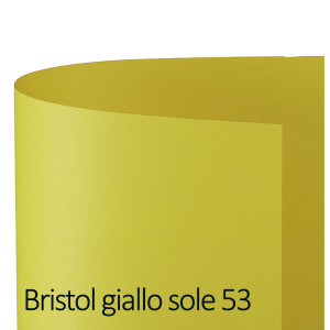 CONF.25 CARTONCINO BRISTOL COLOR 200GR 50X70CM GIALLO SOLE 53 FAVINI COD. A35B012