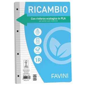 RICAMBI C/RINFORZO ECOLOGICO F.TO A4 100GR 40FG 1 RIGO FAVINI COD. A477404