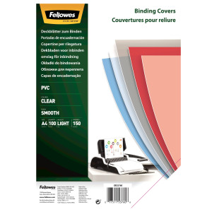 100 COPERTINE CLEAR PVC 150MIC A4 TRASPARENTE NEUTRO COD. 5376001