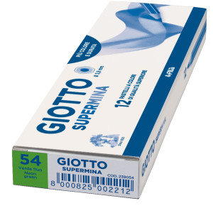 PASTELLO GIOTTO SUPERMINA MONOCOLORE VERDE FLUO 54 COD. 239054 CONFEZIONE DA 12