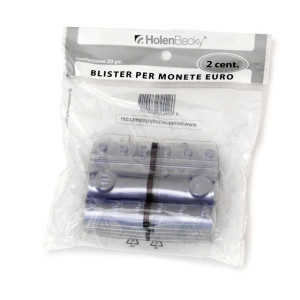 BLISTER 20 PORTAMONETE IN PVC 2CENT GRIGIO COD. 8001/20