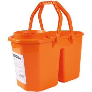 SECCHIO DOPPIA VASCA 15LT CON STRIZZATORE PERFETTOFACTORY COD. 0469H