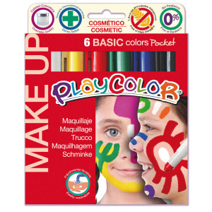 MAKE UP TEMPERA SOLIDA PLAYCOLOR ASTUCCIO CON 6 COLORI BRILLANTI COD. 01001
