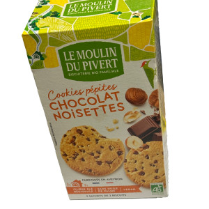 CONFEZIONE DA 175GR COOKIES CIOCCOLATO E NOCCIOLA - LE MOULIN DU PRIVERT COD. 0827759 CONFEZIONE DA 12