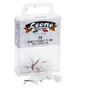 SCATOLA 20 GANCI PER QUADRI CON SPILLI LEONE 17MM COD. APGB