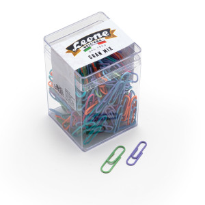 GRAN MIX FERMAGLI COLORATI PCV 125GR ASSORTITI LEONE COD. FXPB125GMIX