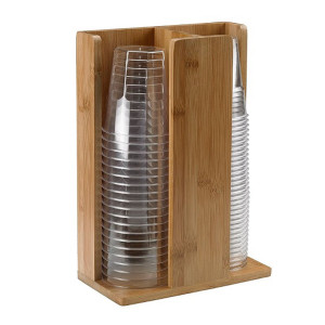 PORTABICCHIERI IN BAMBOO 21X11X30CM NATURALE LEONE COD. S0105