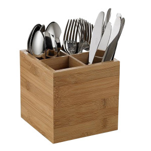 PORTAPOSATE IN BAMBOO 15X15X15CM NATURALE LEONE COD. S0127