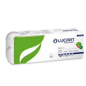 PACCO 10 ROTOLI CARTA IGIENICA 200 STRAPPI ECO LUCART COD. 811438P