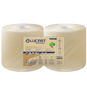 BOBINA ASCIUGATUTTO A SPIRALE 800STRAPPI/213M ECONATURAL LUCART COD. 852218T CONFEZIONE DA 2