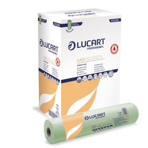 LENZUOLINO MEDICO IN ROTOLO 59CM X 80MT VERDE EASY 80 GREEN LUCART COD. 870090J