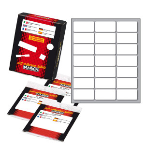ETICHETTA ADESIVA BIANCA 37X19MM (10FOGLI X 21ETICHETTE MARKIN COD. X10028 CONFEZIONE DA 25