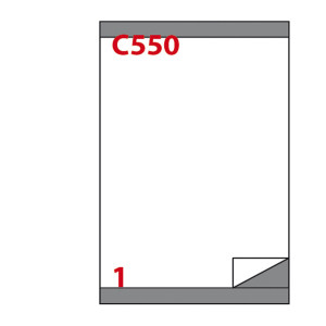 ETICHETTA ADESIVA C/550 BIANCA 100FG A4 210X280MM (1ET/FG MARKIN COD. X210C550