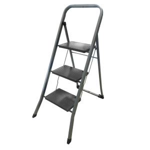 SCALA SGABELLO A 3 GRADINI IN ACCIAIO VERNICIATO GRIGIO DALI' COD. 21390