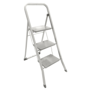 SCALA SGABELLO A 3 GRADINI IN ACCIAIO VERNICIATO GRIGIO DALI' COD. 21390