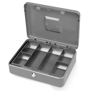 CASSETTA PORTAVALORI SECUR 15X11X7CM GRIGIO COD. 21531BS