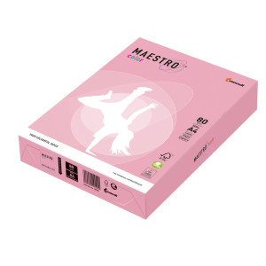 CARTA MAESTRO COLOR A4 210X297MM 80GR 500FG ROSA TENUE OPI74 MONDI COD. 7005