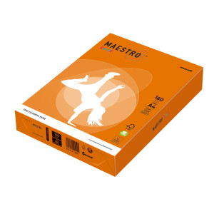 CARTA MAESTRO COLOR A4 210X297MM 160GR 250FG ARANCIO FORTE OR43 MONDI COD. 7220