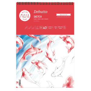 BLOCCO PER SCHIZZI DEBUTTO A3+ - 29,7X42CM 50FG 120GR MUSA COD. MU133393 CONFEZIONE DA 4