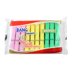 10 MOLLETTE PER LA BIANCHERIA COLORI ASSORTITI COD. 3959800