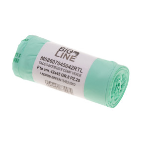 20 SACCHI BIO VERDI 42X45CM 10LT 16MIC COD. H1O008R