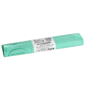 20 SACCHI BIO VERDI 42X45CM 10LT 16MIC COD. H1O008R