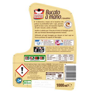 DETERSIVO LIQUIDO OMINO BIANCO MARSIGLIA 1LT A MANO E LAVATRICE COD. M92476