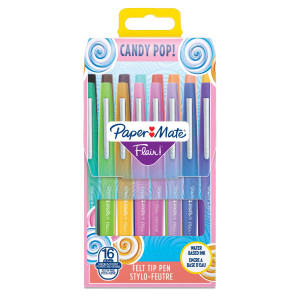 ASTUCCIO 16 COLORI CANDY POP PENNARELLO FLAIR NYLON PAPERMATE COD. 2061395