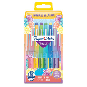 ASTUCCIO 16 COLORI TROPICAL PENNARELLO FLAIR NYLON PAPERMATE COD. 2061396