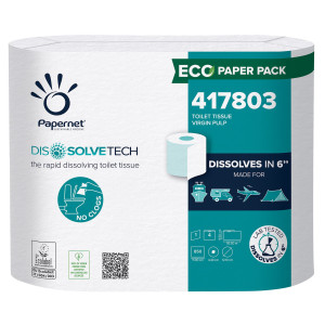 PACCO 4RT CARTA IGIENICA 850 STRAPPI DISSOLVETECH PAPERNET COD. 417803