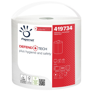 BOBINA INDUSTRIALE DEFEND TECH 660 STRAPPI CON FORMULA ANTIBATTERICA COD. 419734 CONFEZIONE DA 3