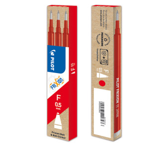 SET 3 REFILL SFERA FRIXIONBALL CLICKER 0.5MM ROSSO PILOT COD. 006572