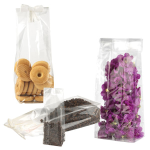 100 BUSTE TRASPARENTI CRYSTAL 12X37+7CM C/FONDO QUADRO COD. US010TNN Y04NN