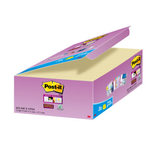 VALUE PACK 21+3 BLOCCO 90FG POST-ITÂ® SUPER STICKY GIALLO CANARY 47.6X47.6MM COD. 7100234510