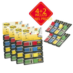 SEGNAPAGINA POST-ITÂ® PACK 4+2 BLISTER 140 INDEX MINI IN 4 COLORI CLASSICI COD. 7000081603