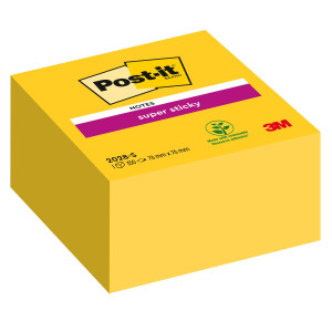 BLOCCO 350FOGLIETTI POST-ITÂ® SUPER STICKY 2028-S 76X76MM GIALLO ORO COD. 7100265573