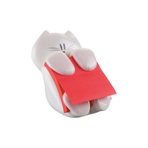 DISPENSER GATTO + RICARICA POST-IT SUPER STICKY Z-NOTES 76X76MM ROSSO RUBINO COD. 7000090057