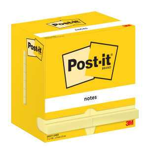 BLOCCO 100FG POST-ITÂ® GIALLO CANARY 76X127MM GIALLO A RIGHE 635 COD. 7100290164 CONFEZIONE DA 12