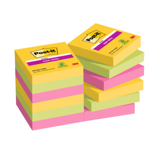 BLOCCO 90FOGLIETTI POST-IT  SUPER STICKY 47,6X47,6MM 622-12SS-RIO-EU RIO DE J COD. 7100290181 CONFEZIONE DA 12