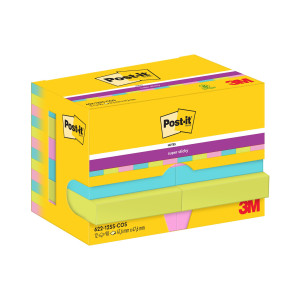 CF. 12PZ 90FG. POST-IT  SUPER STICKY 47,6X47,6MM 622-12SS-COS COSMIC COD. 7100242809